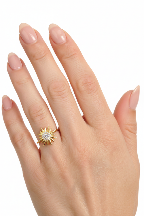 Anello Girasole - Mano Nuda
